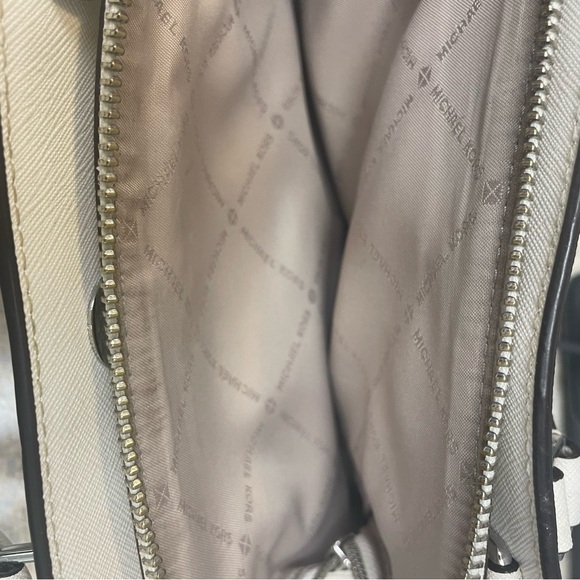 Michael Kors Camille small leather satchel optic white EUC - Picture 11 of 15